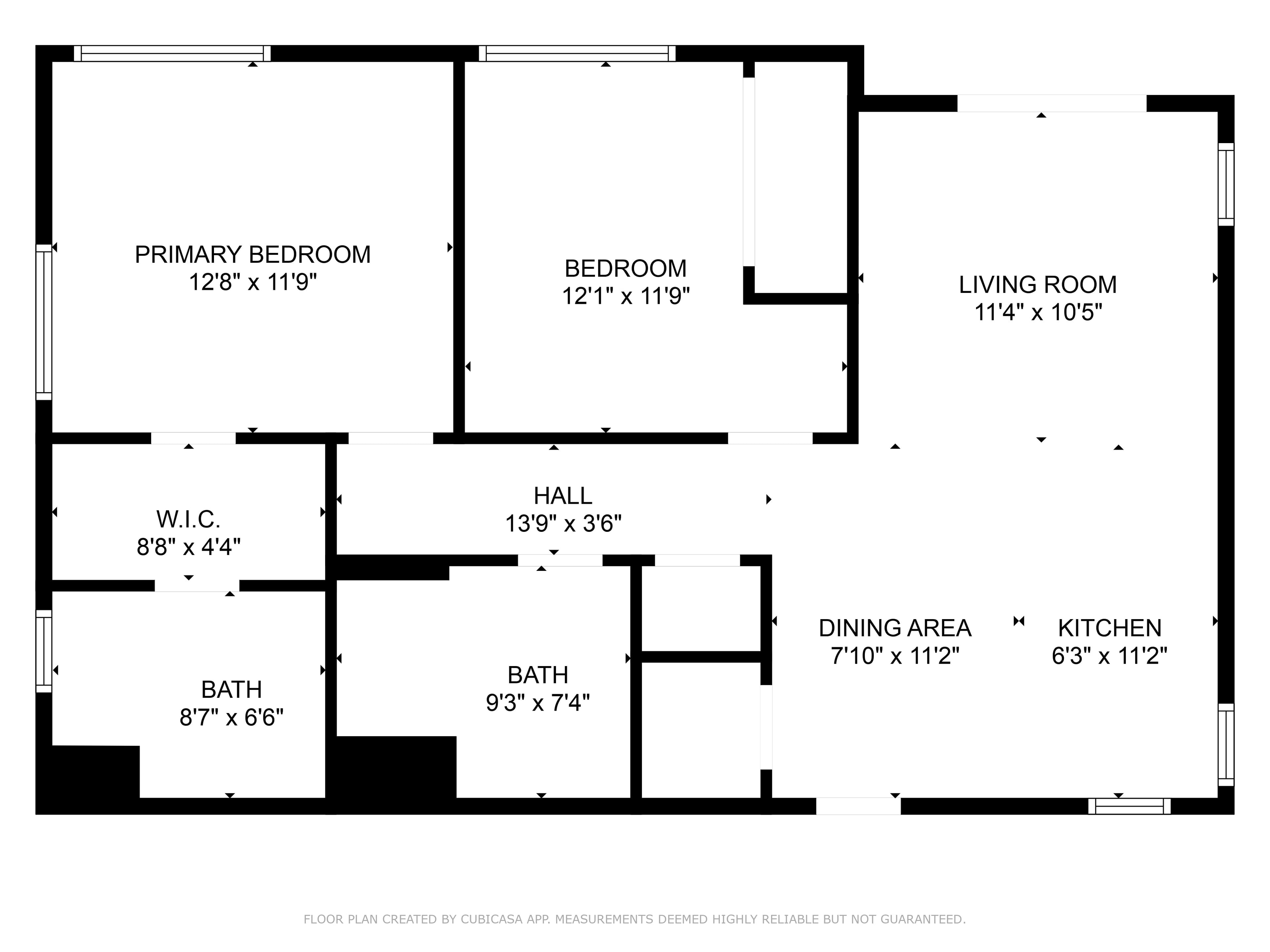 Two bedroom floor plan